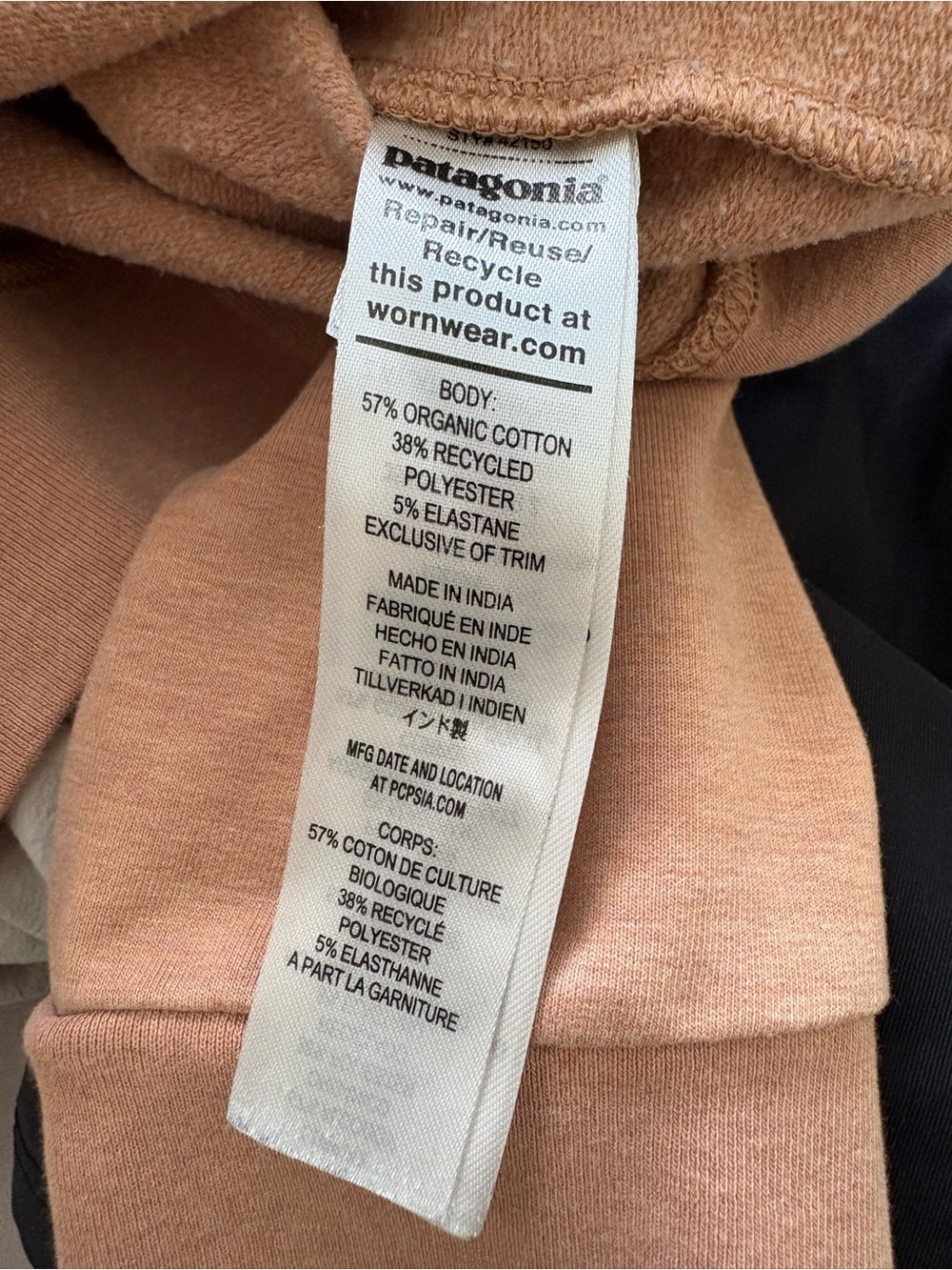 Patagonia Ahnya Organic Cotton Half-Zip Pullover in Heather Tan Size Small - Picture 5 of 10